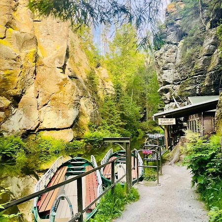Ferienhaus Winterbergblick, Saechsische Schweiz 힌테르헤름스도르프 외부 사진